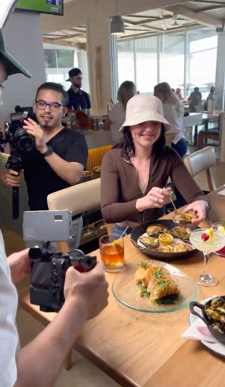 Guests enjoying a B's Bites pop-up dinner