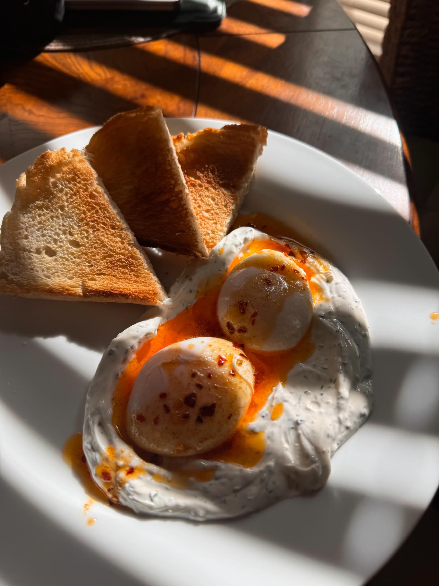 Turkish eggs with yogurt and chili butter