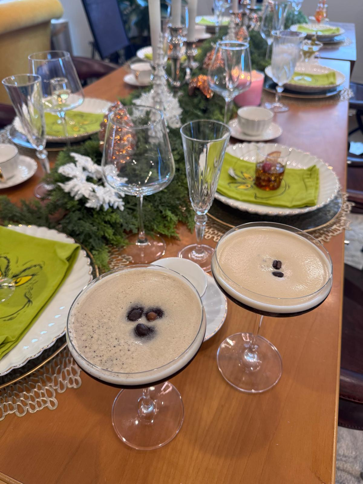 Services Espresso martinis served at a private dinner